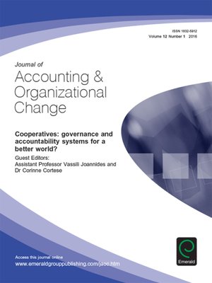 cover image of Journal of Accounting & Organizational Change, Volume 12, Number 1